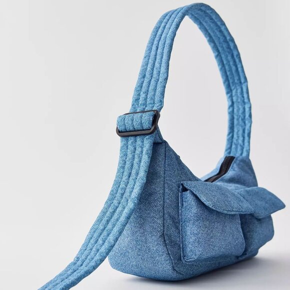 NWT Baggu Cargo Shoulder Bag - Digital Denim - Picture 5 of 9